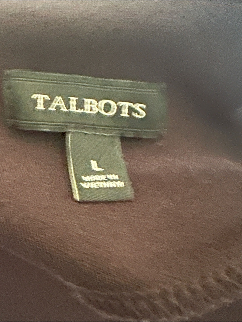 Talbots Brown Long-Sleeve Women's Blouse